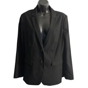 Banana Republic 14 black lined one button women’s blazer suit coat